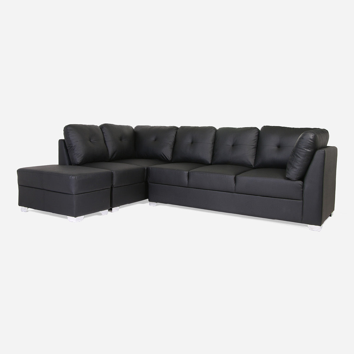 SM Home Caliber Sectional Sofa Set - Black
