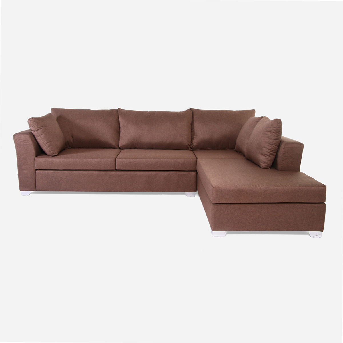 SM Home Candour L-Shape Sofa Set - Brown