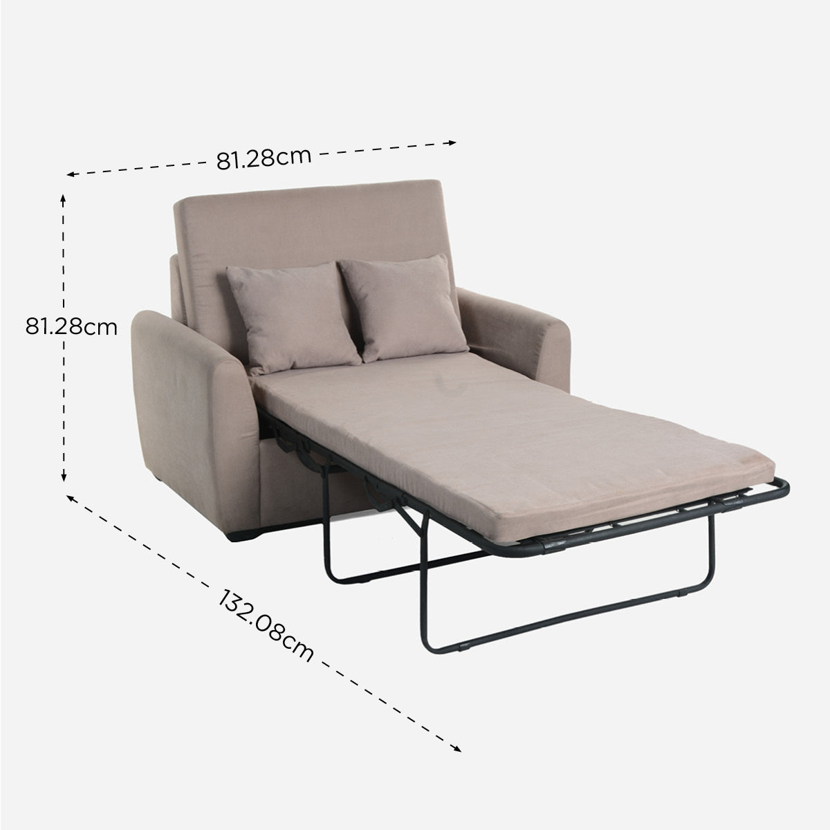 SM Home Chummy 2 Seater SofaBed - Summer Brown