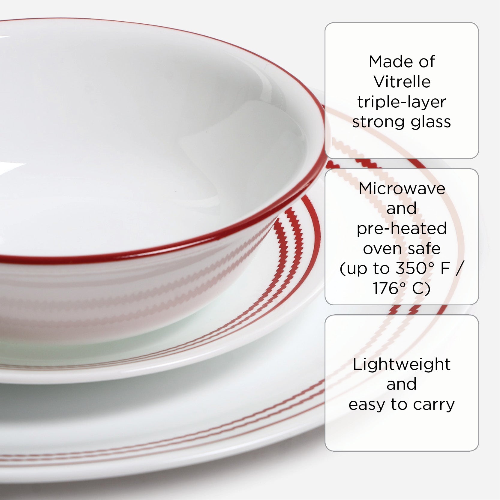 Corelle 16-Piece Dinnerware Set - Ruby Red i