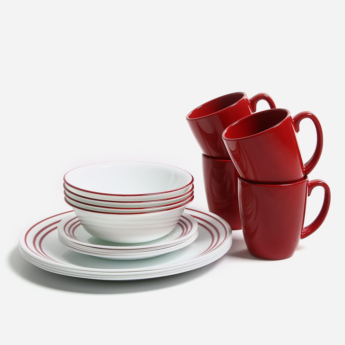 Corelle 16-Piece Dinnerware Set - Ruby Red i