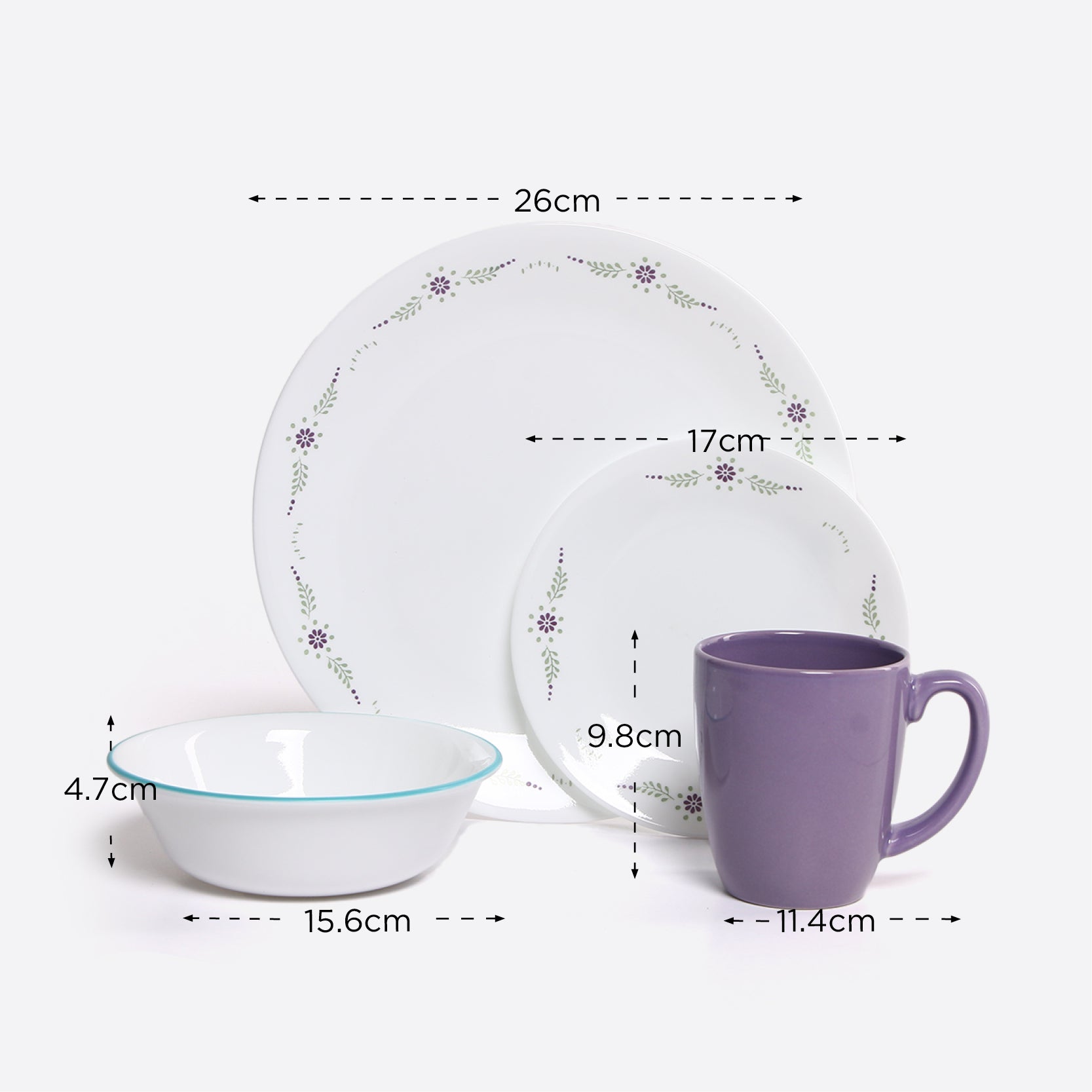 Corelle 16-Piece Classic Dinnerware Set - English Garden
