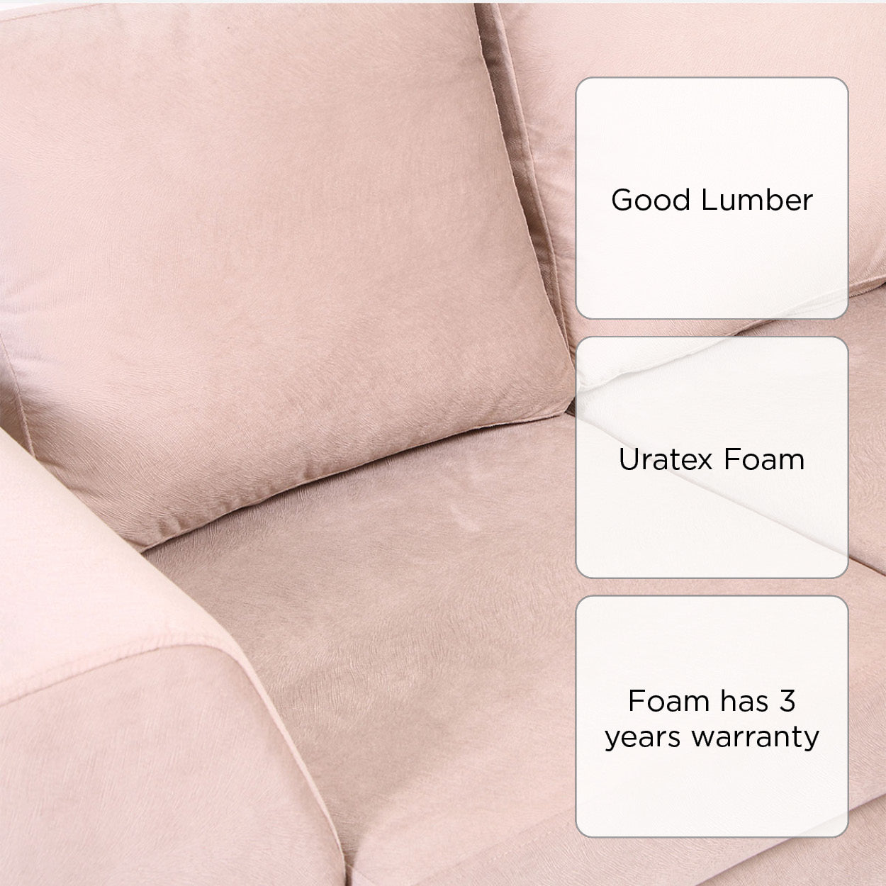 SM Home Delta 2-Seater Sofa - Amalia Sahara