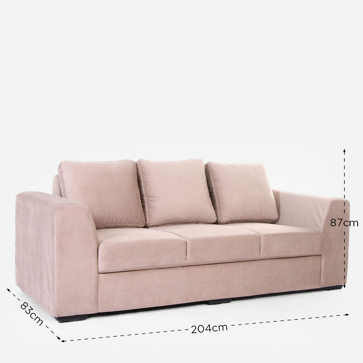 SM Home Delta 3-Seater Sofa - Amalia Sahara