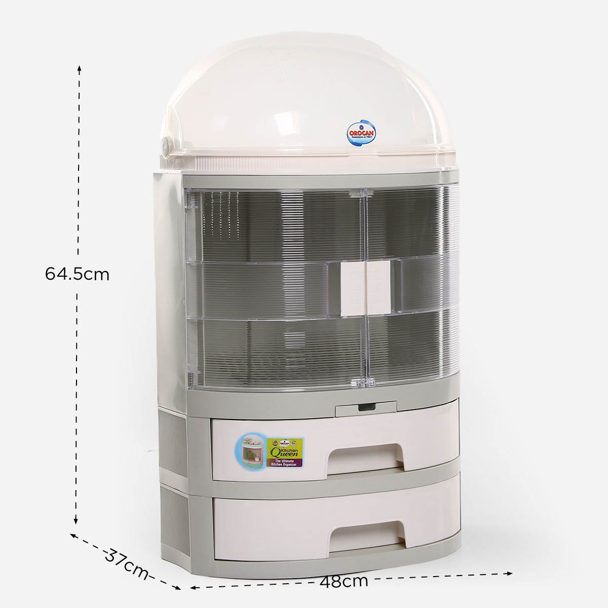 Orocan Queen Kitchen Cabinet ESL8727NT (White) -2L