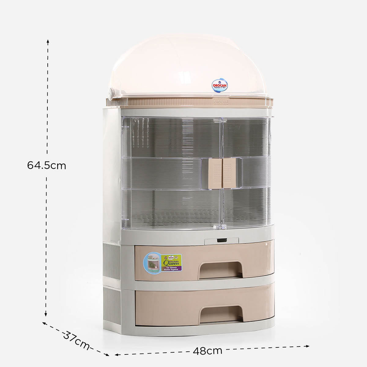 Orocan Queen Kitchen Cabinet ESO8727 (Beige) - 2 Drawer
