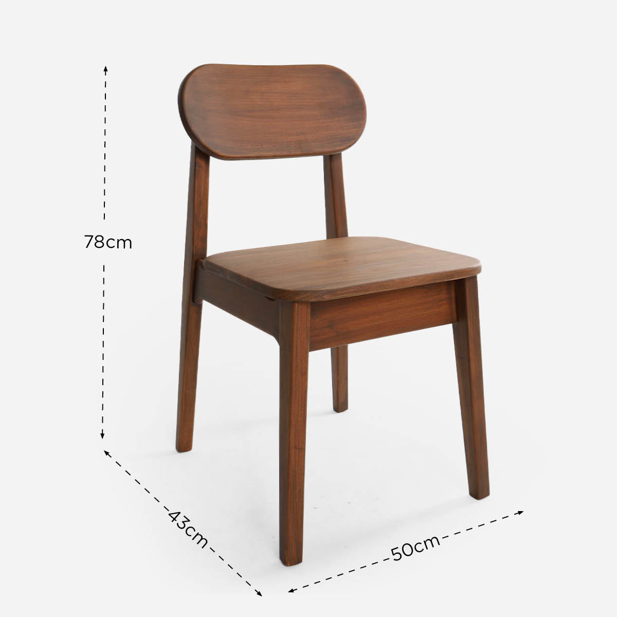 SM Home Fair Dining Chair -  Walnut