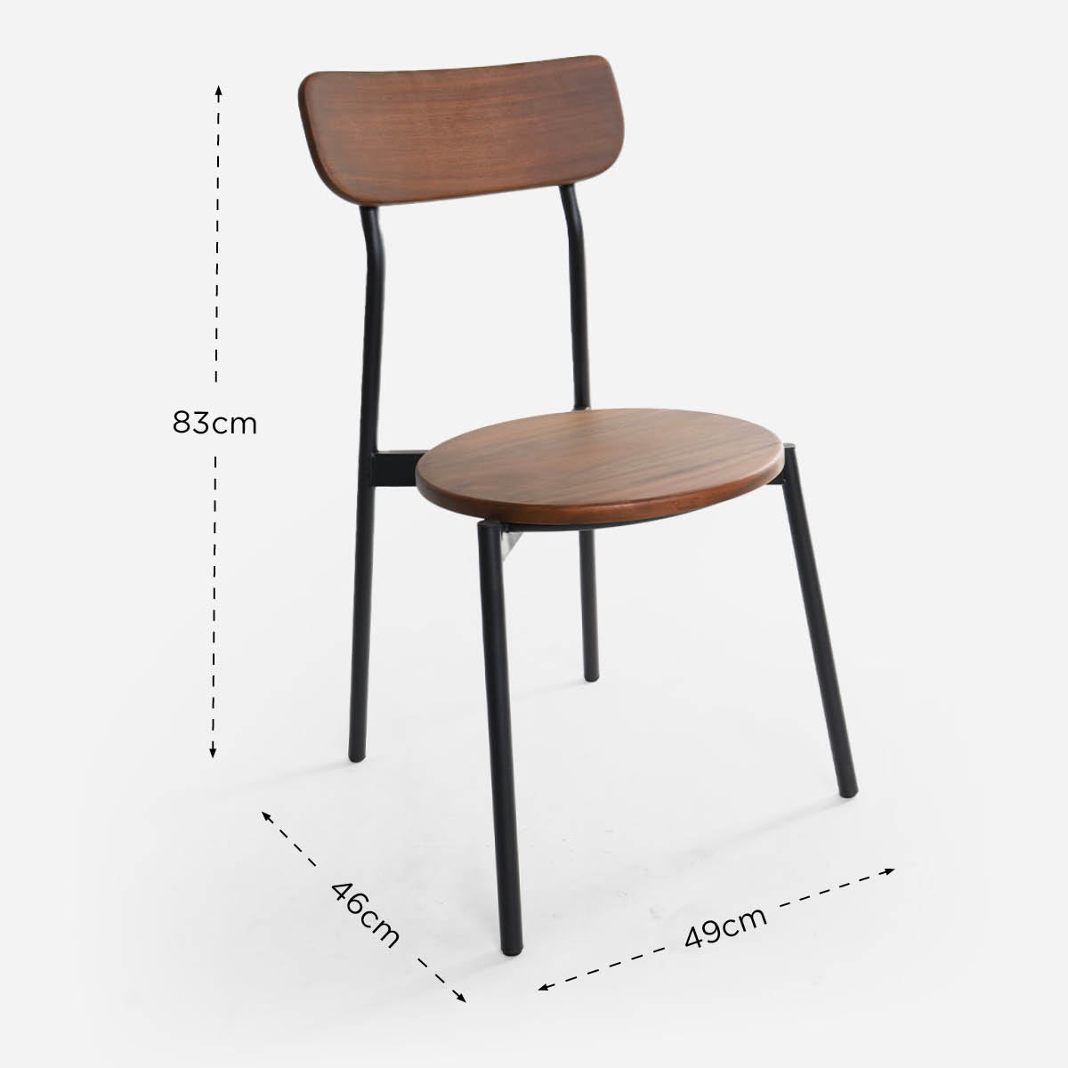 SM Home Fame Dining Chair - Walnut