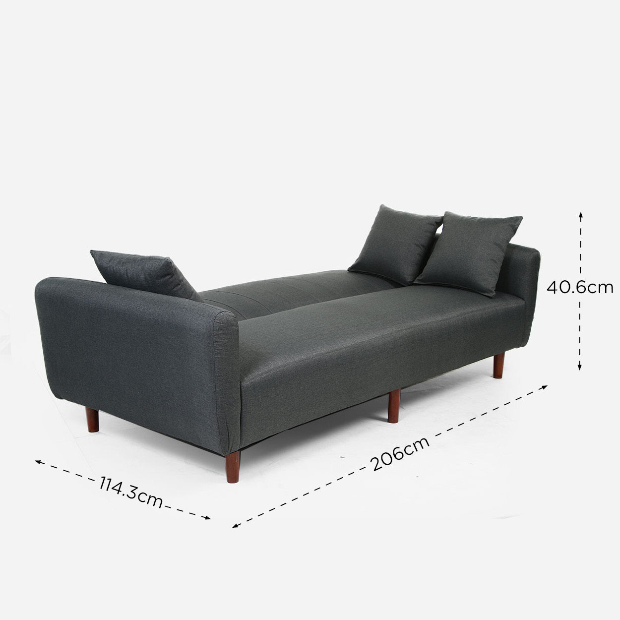 SM Home SB Accent Sofabed - Charcoal Gray