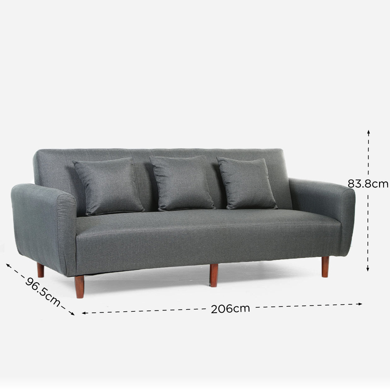 SM Home SB Accent Sofabed - Charcoal Gray