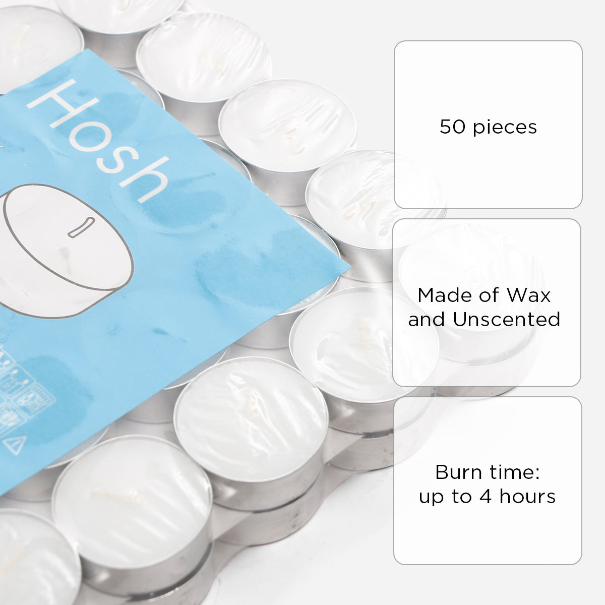 Hosh 50pcs. Tealight Candle