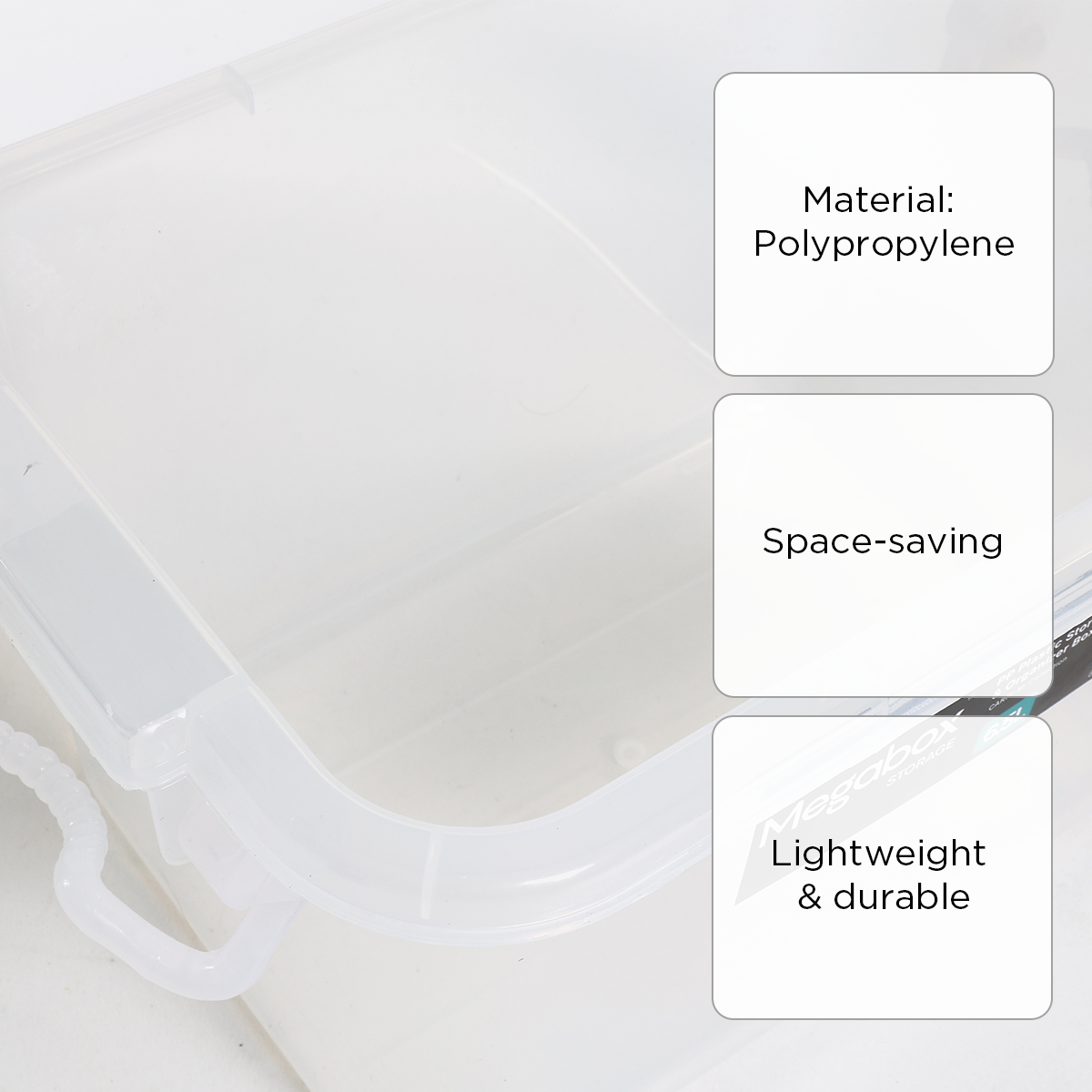 Megabox Carrie Mi Series MG636 Storage Box (Clear) - 6.5L