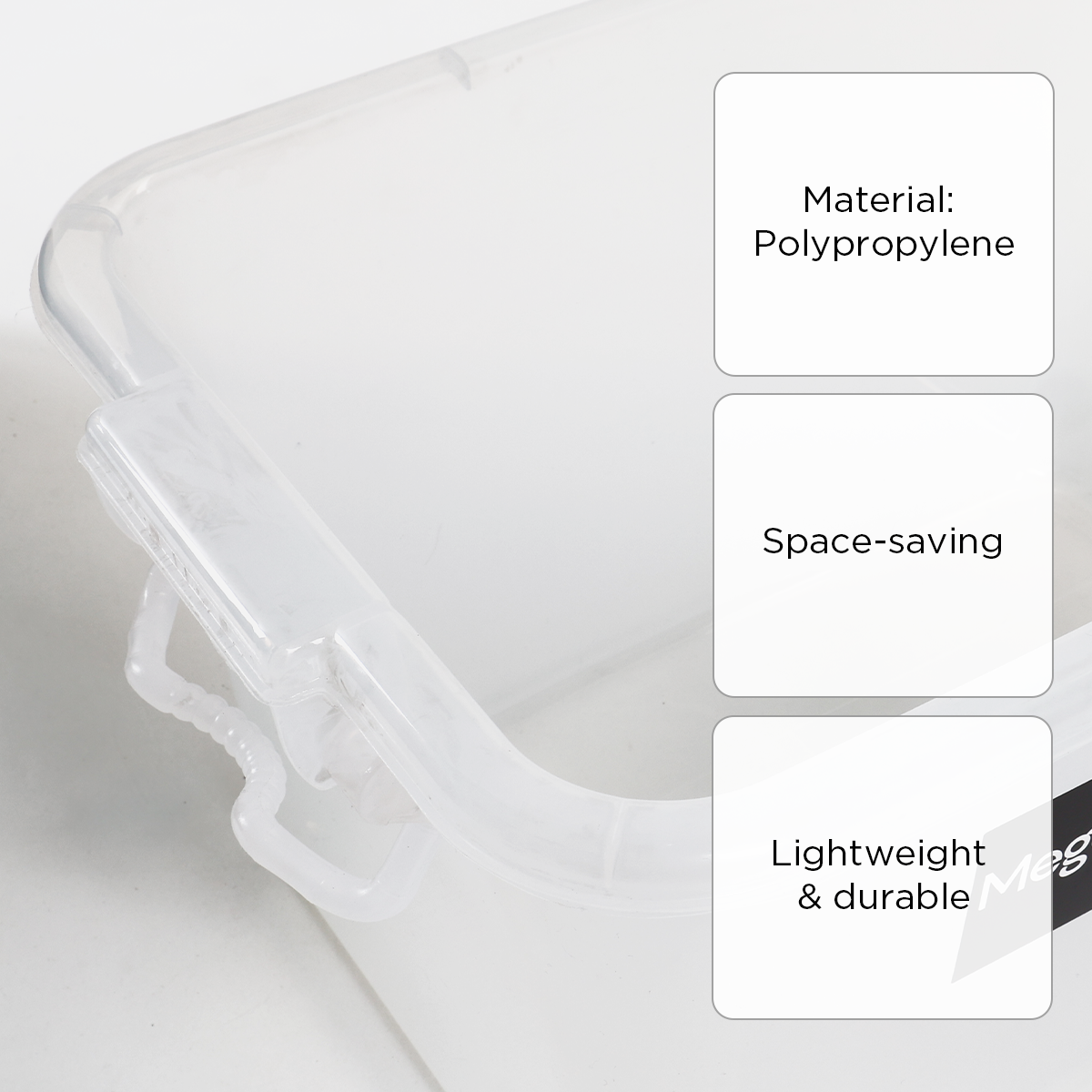 Megabox Carrie Mi Series MG637 Storage Box (Clear) - 12L