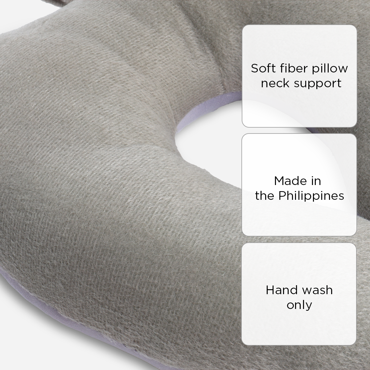 SM Home Fiber Neck Pillow - Gray