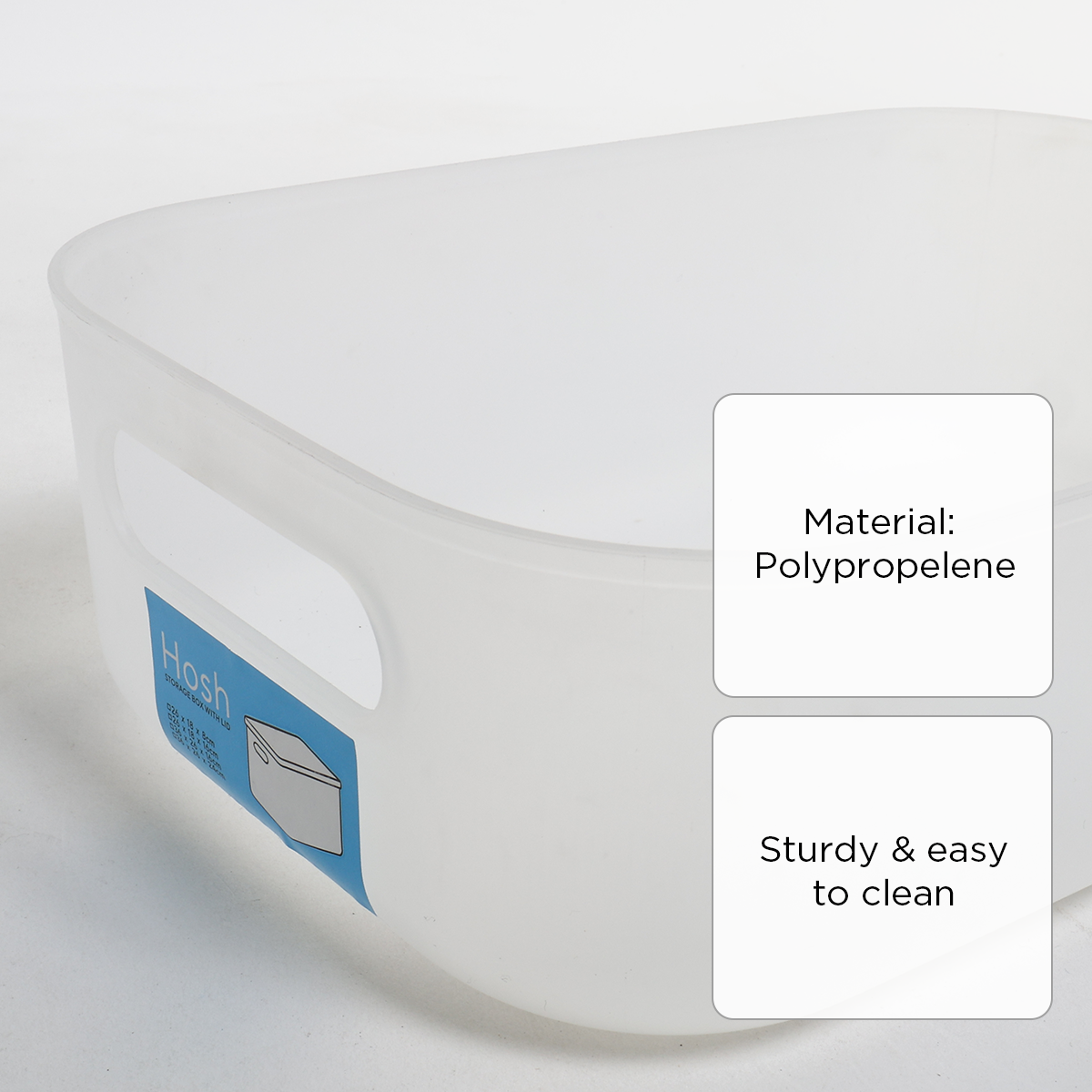 Hosh Storage Box with Lid 2189G - White