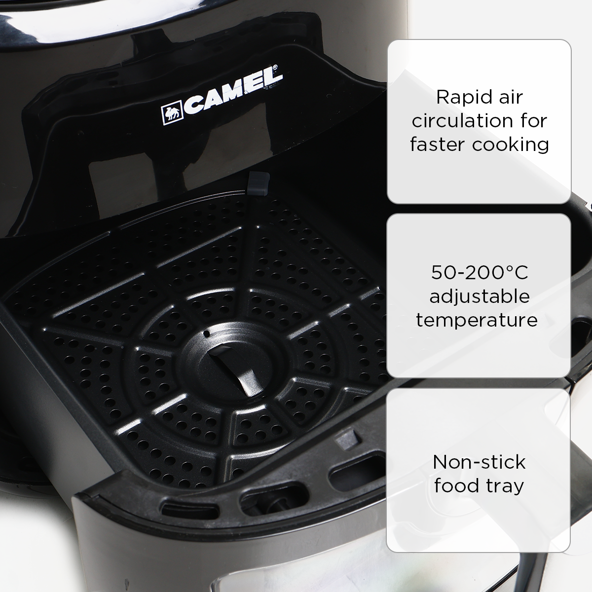 Camel Digital Air Fryer (Black) - 7.5L