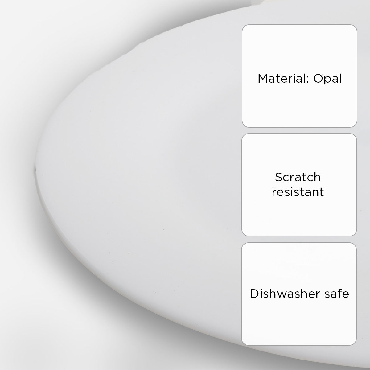 Bellagio Round Dinner Plate (White)  - 9in