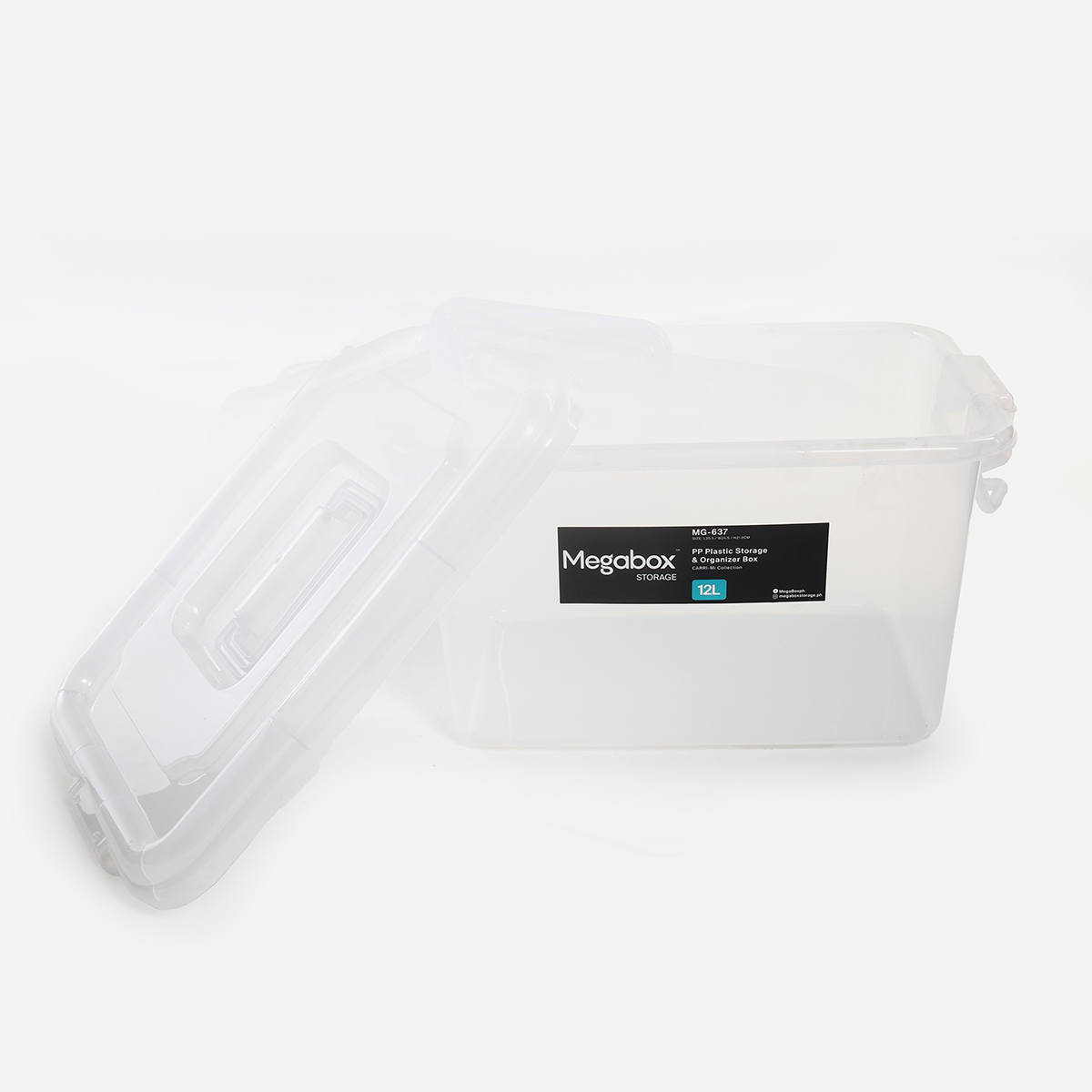Megabox Carrie Mi Series MG637 Storage Box (Clear) - 12L