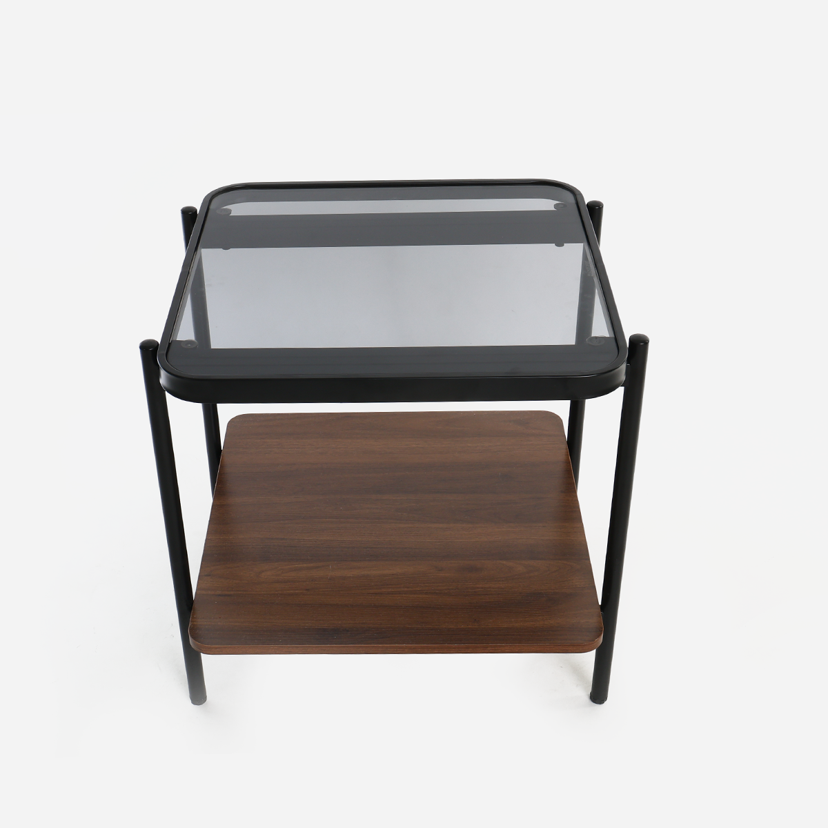 SM Home Haze Glass Top Side Table