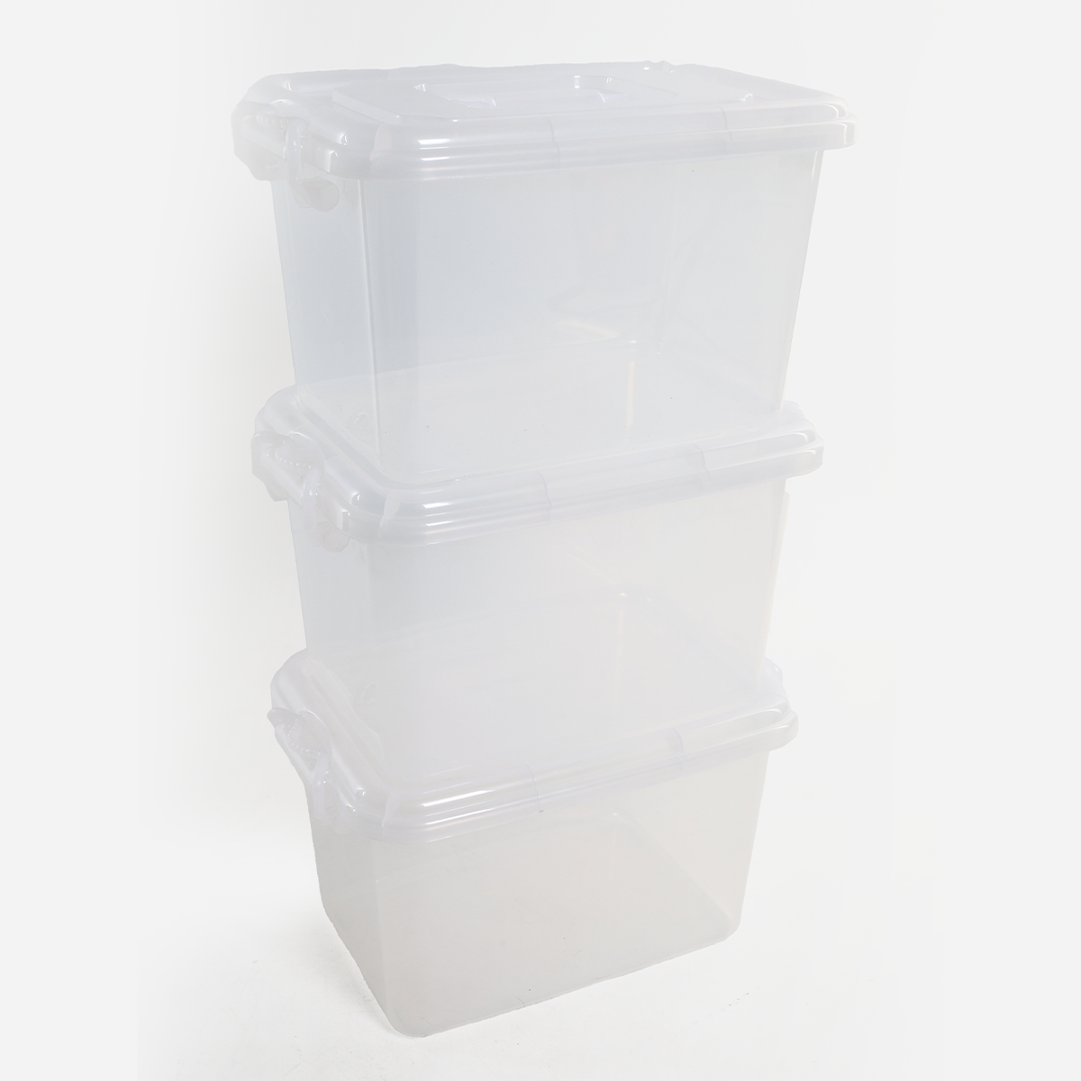 Megabox Set of 3 Carrie Mi MG637 Storage Boxes (Clear) - 12L
