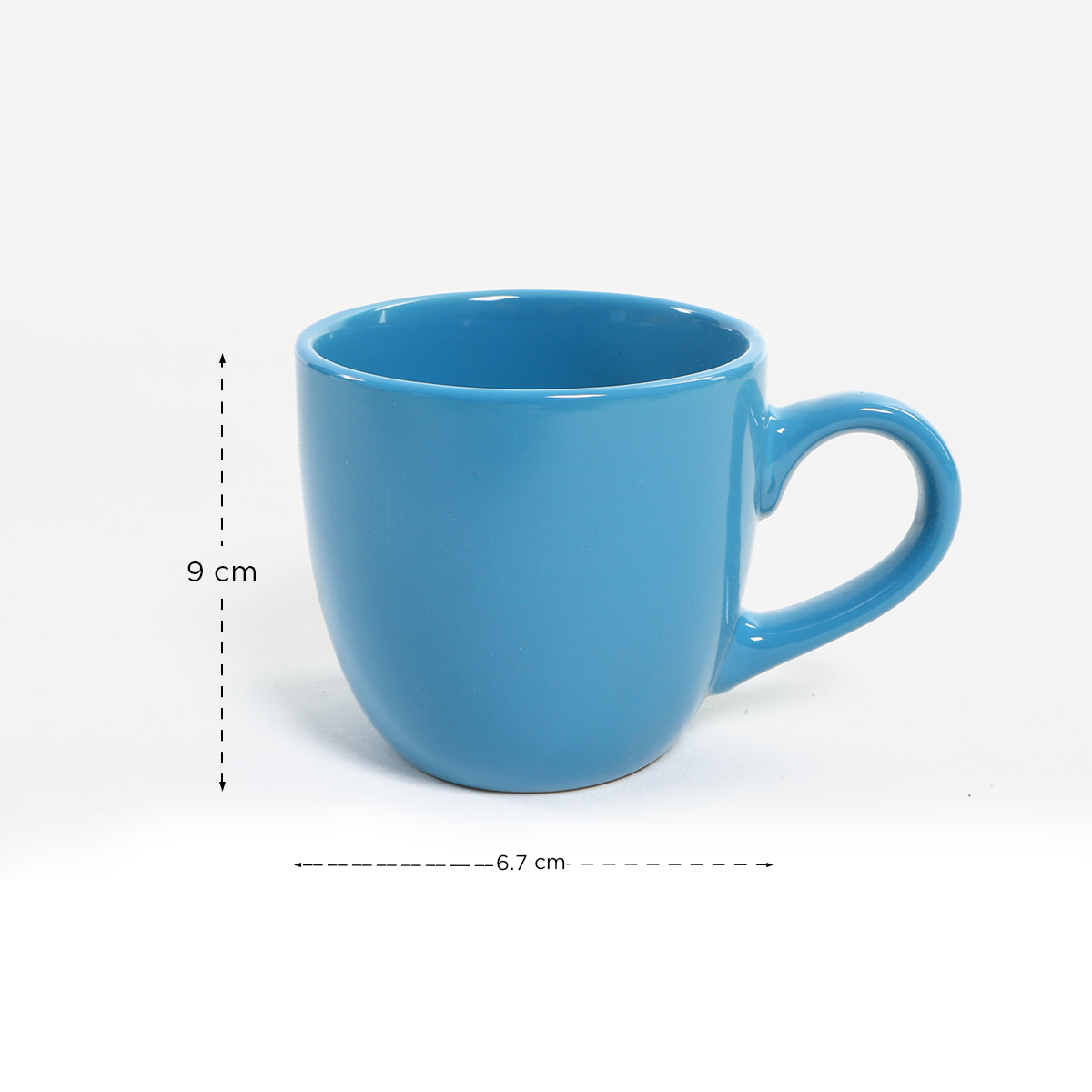Hosh  Set of 8 Colored Cup and Saucer with Rack