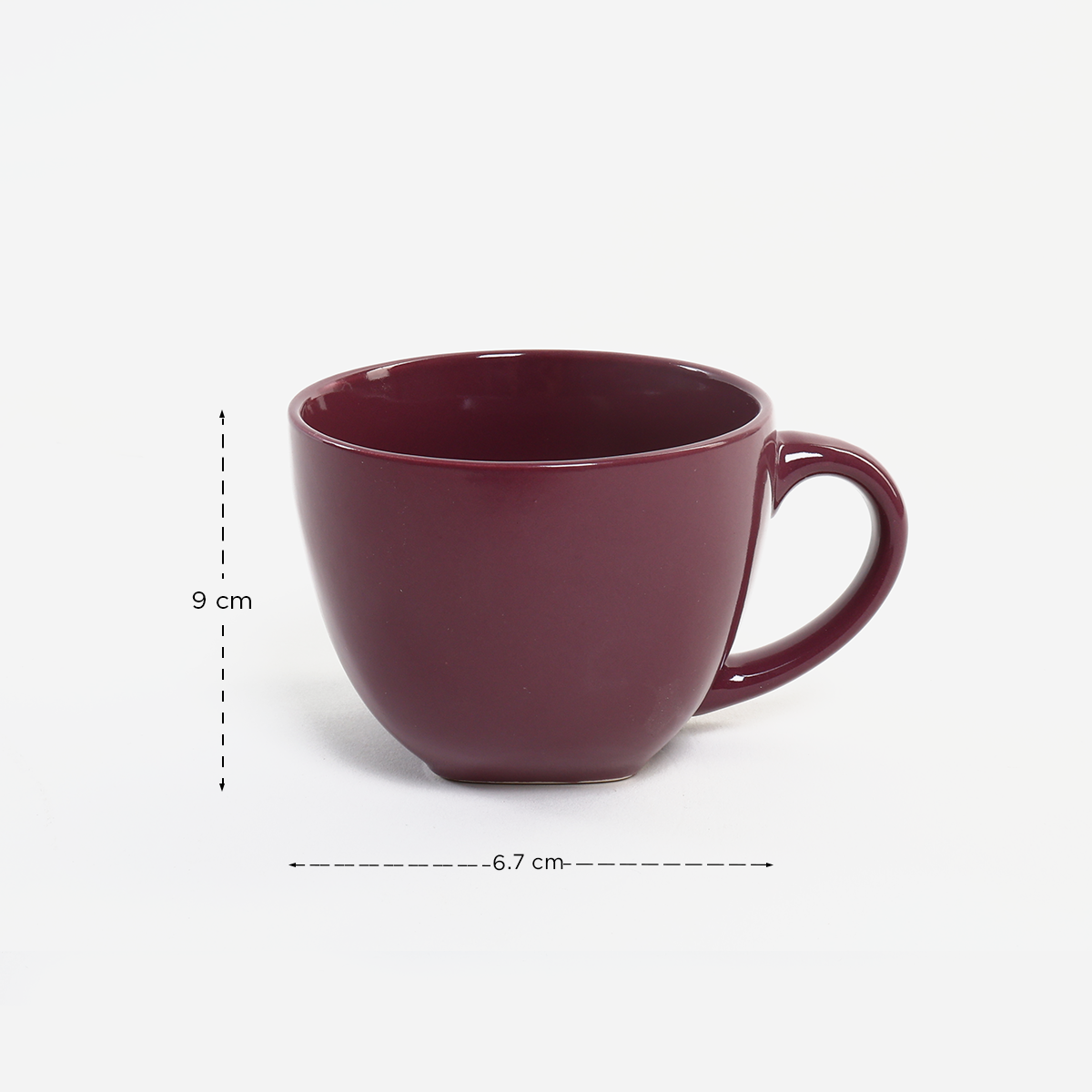 Hosh Set of 12 Colored Cup and Saucer with Rack