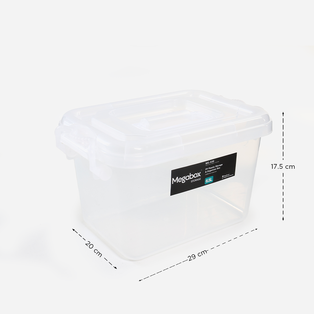 Megabox Carrie Mi Series MG636 Storage Box (Clear) - 6.5L