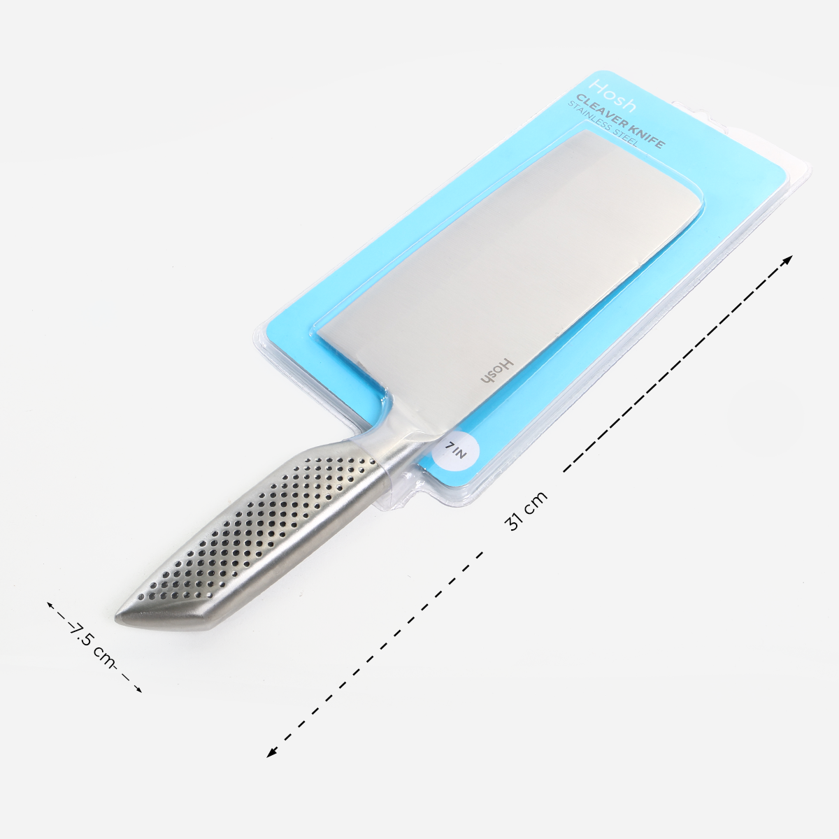 Hosh Stainless Steel Cleaver Knife - 7in