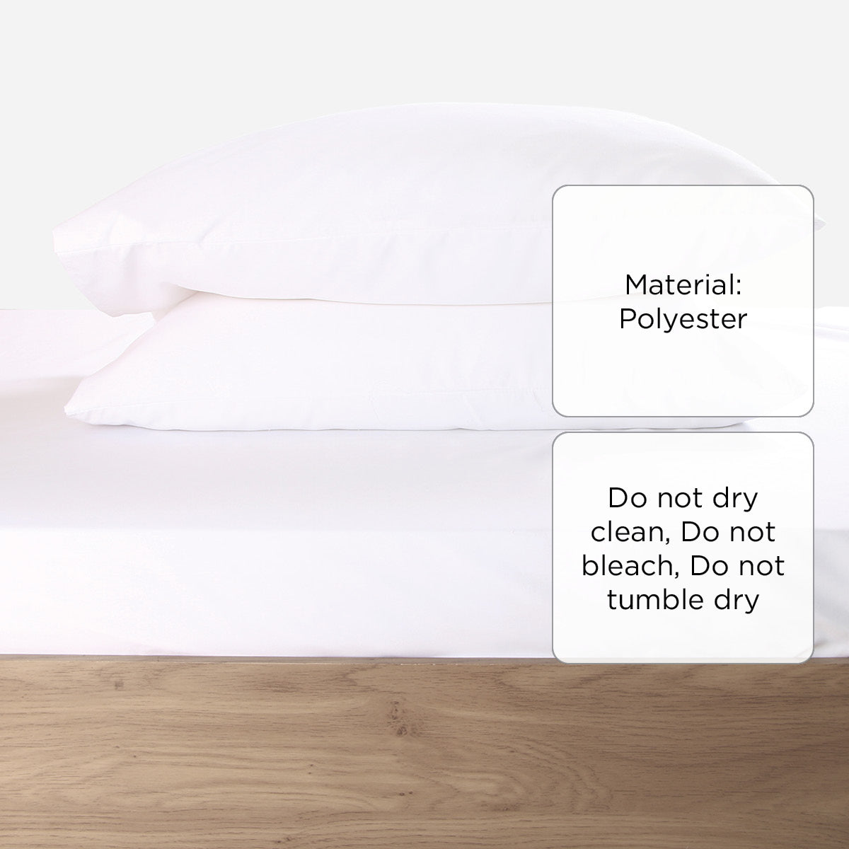 Hosh 3-Piece Full Size Bedsheet Set - White