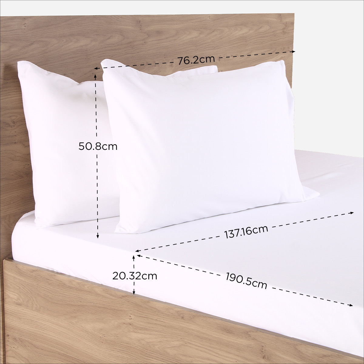 Hosh 3-Piece Full Size Bedsheet Set - White