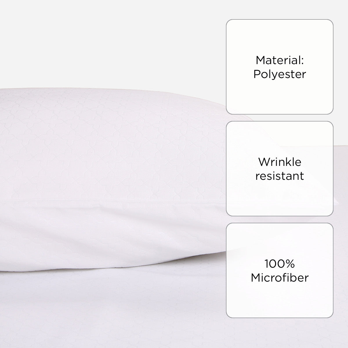 Hosh 1-Piece Pillowcase Emboss Clover (White) - 20x36
