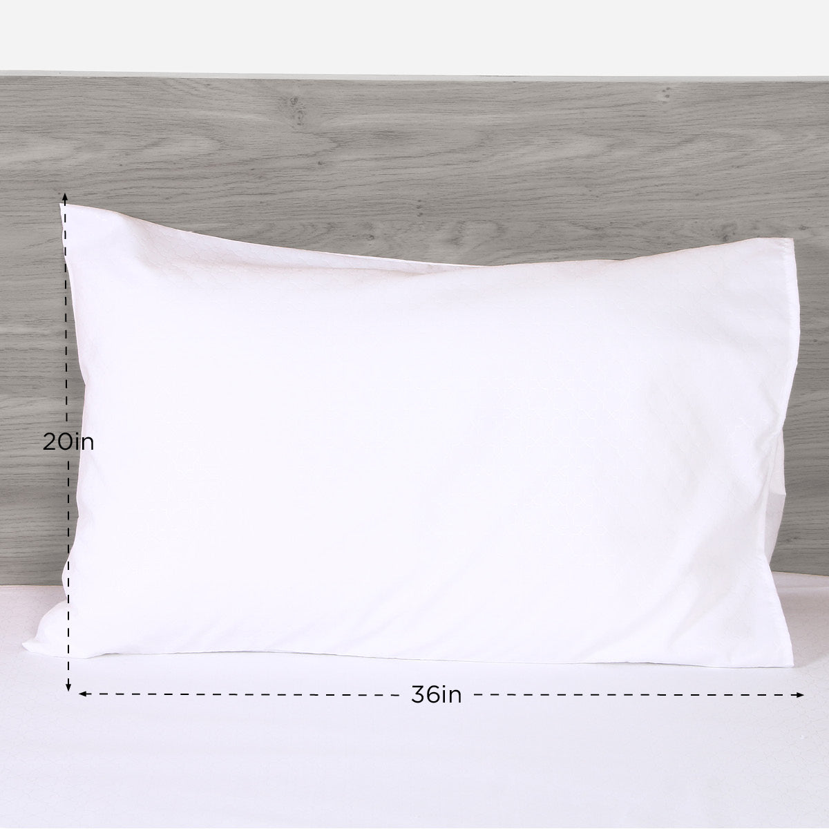 Hosh 1-Piece Pillowcase Emboss Clover (White) - 20x36
