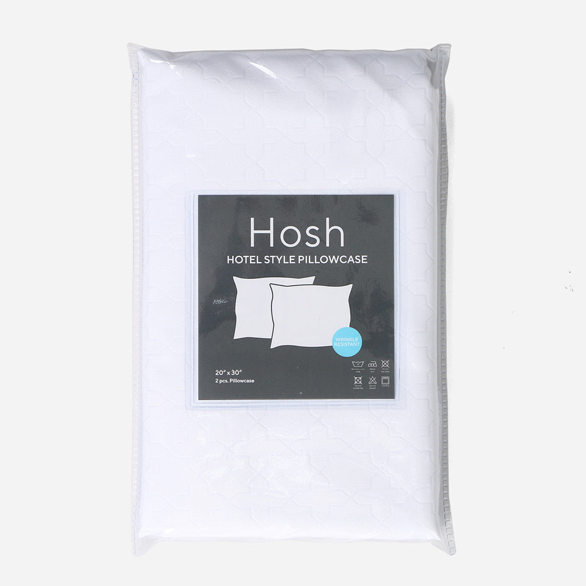 Hosh 2-Piece Pillowcase Emboss Clover (White) - 20x30