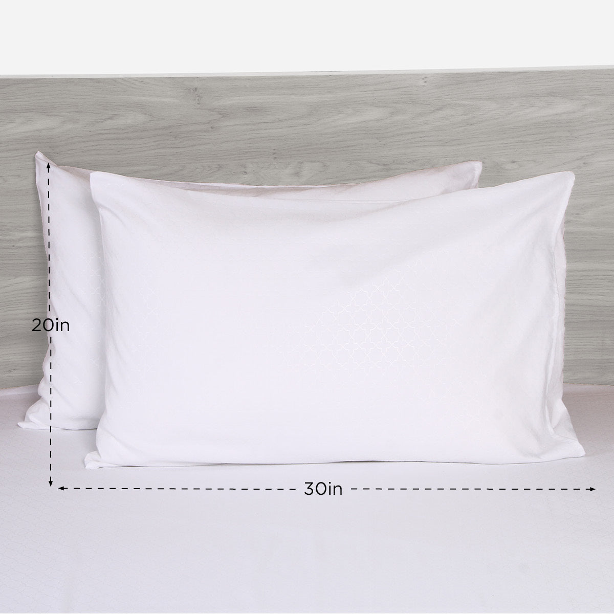 Hosh 2-Piece Pillowcase Emboss Clover (White) - 20x30