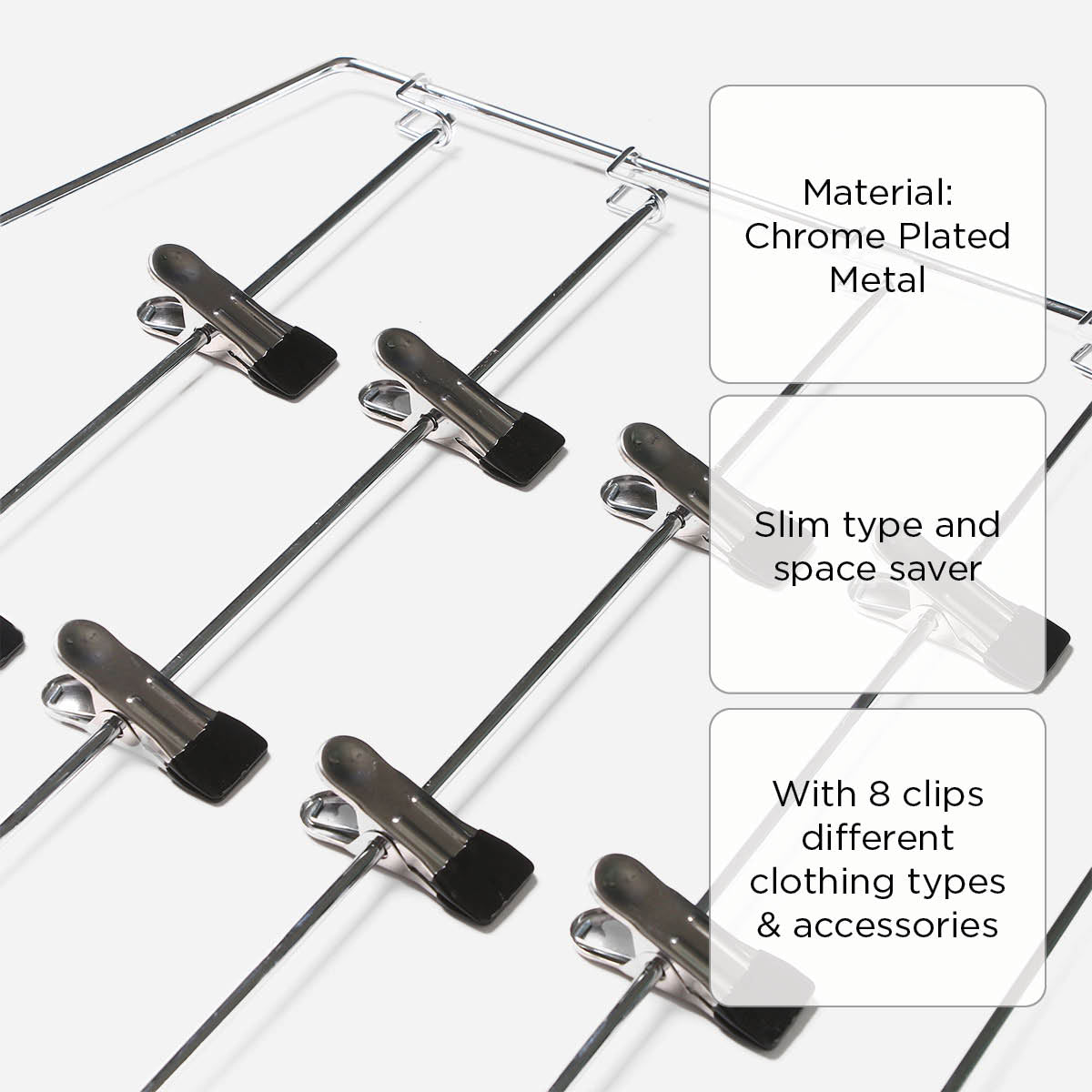 Hosh 4-Layers Pant Hangers With Clips - EMW2015