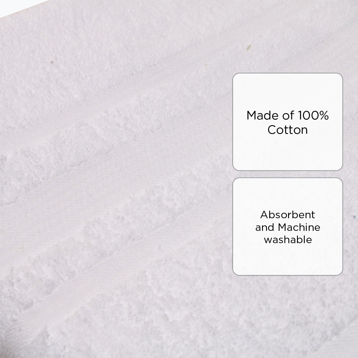 Hosh Signature Cotton Bath Towel (White) - 26x52in