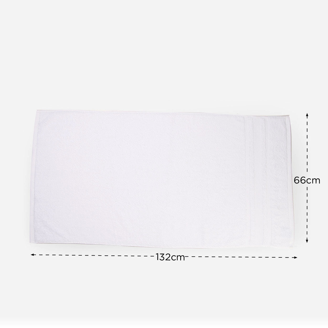 Hosh Signature Cotton Bath Towel (White) - 26x52in