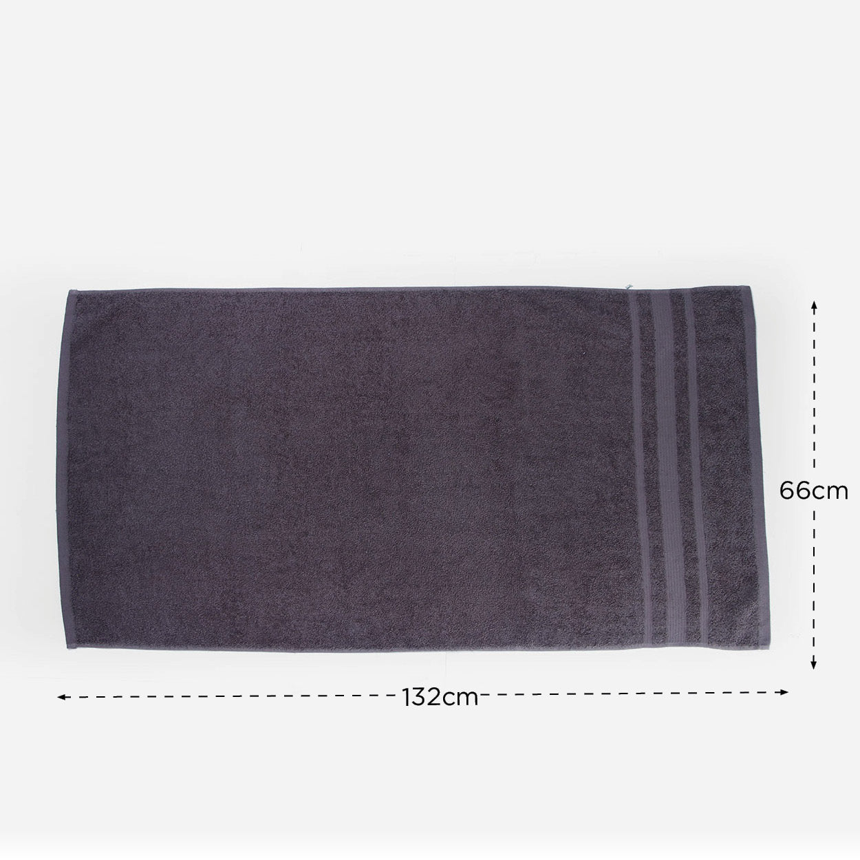 Hosh Signature Cotton Bath Towel (Gray) - 26x52in