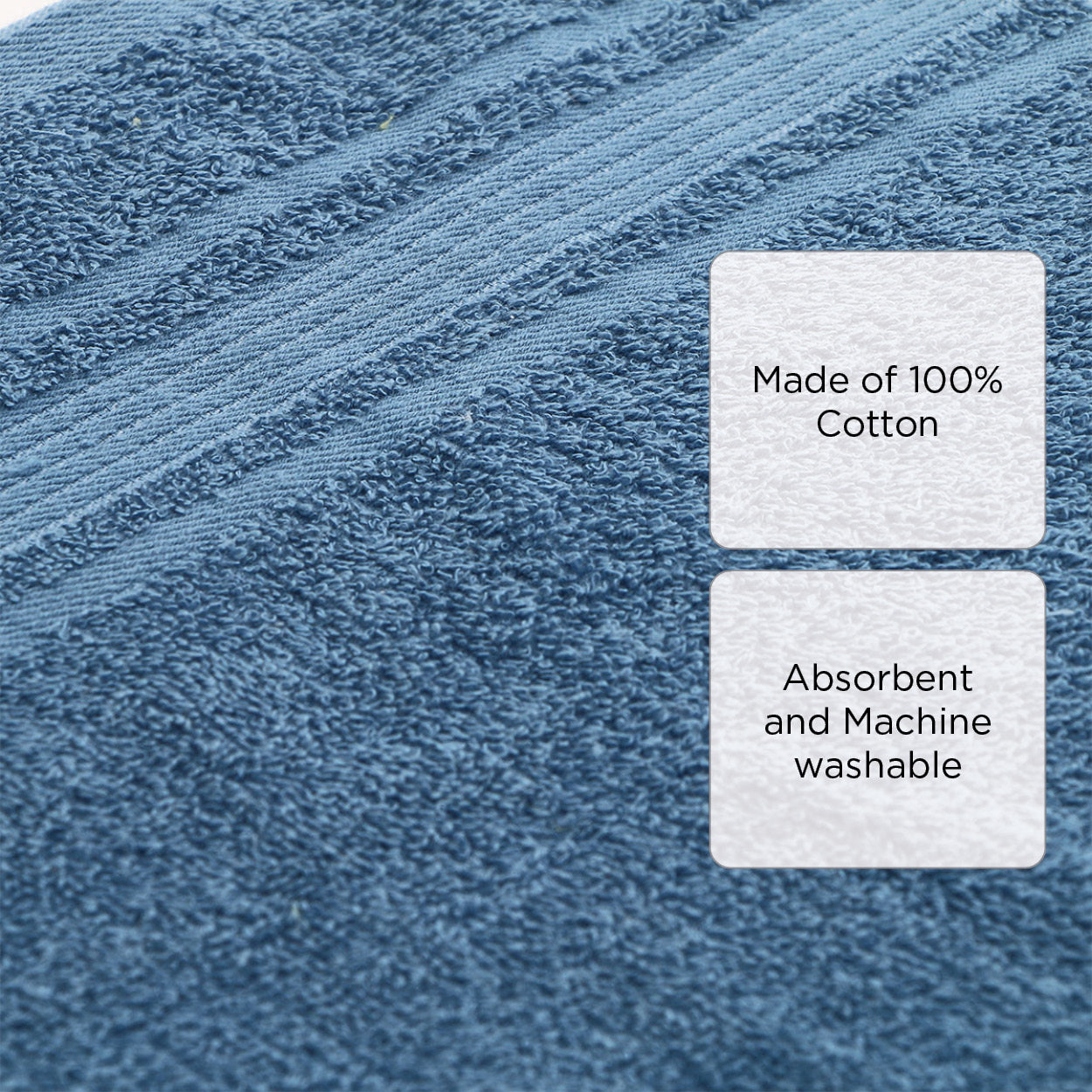 Hosh Signature Cotton Face Towel (Midnight Blue) - 12x12in
