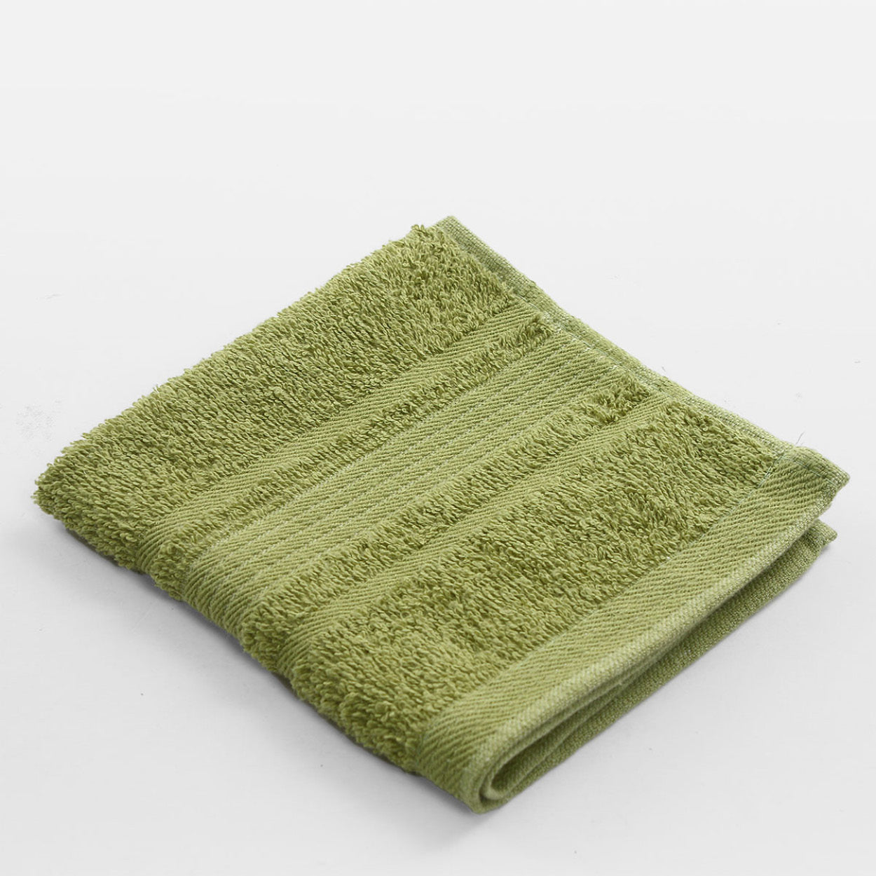 Hosh Signature Cotton Face Towel (Moss Green) - 12x12in