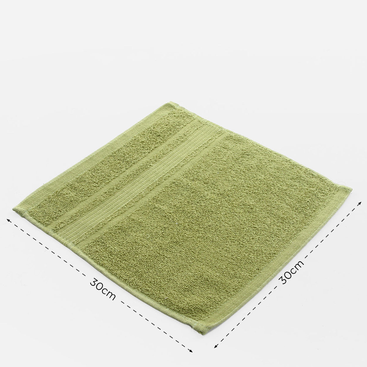 Hosh Signature Cotton Face Towel (Moss Green) - 12x12in