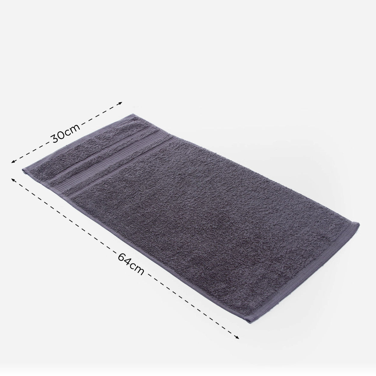 Hosh Signature Cotton Hand Towel (Gray) - 12x25in
