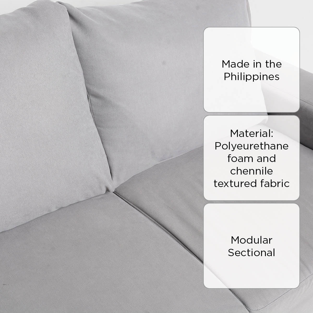 Hosh Create Armed Love Seat - Winslet Gray
