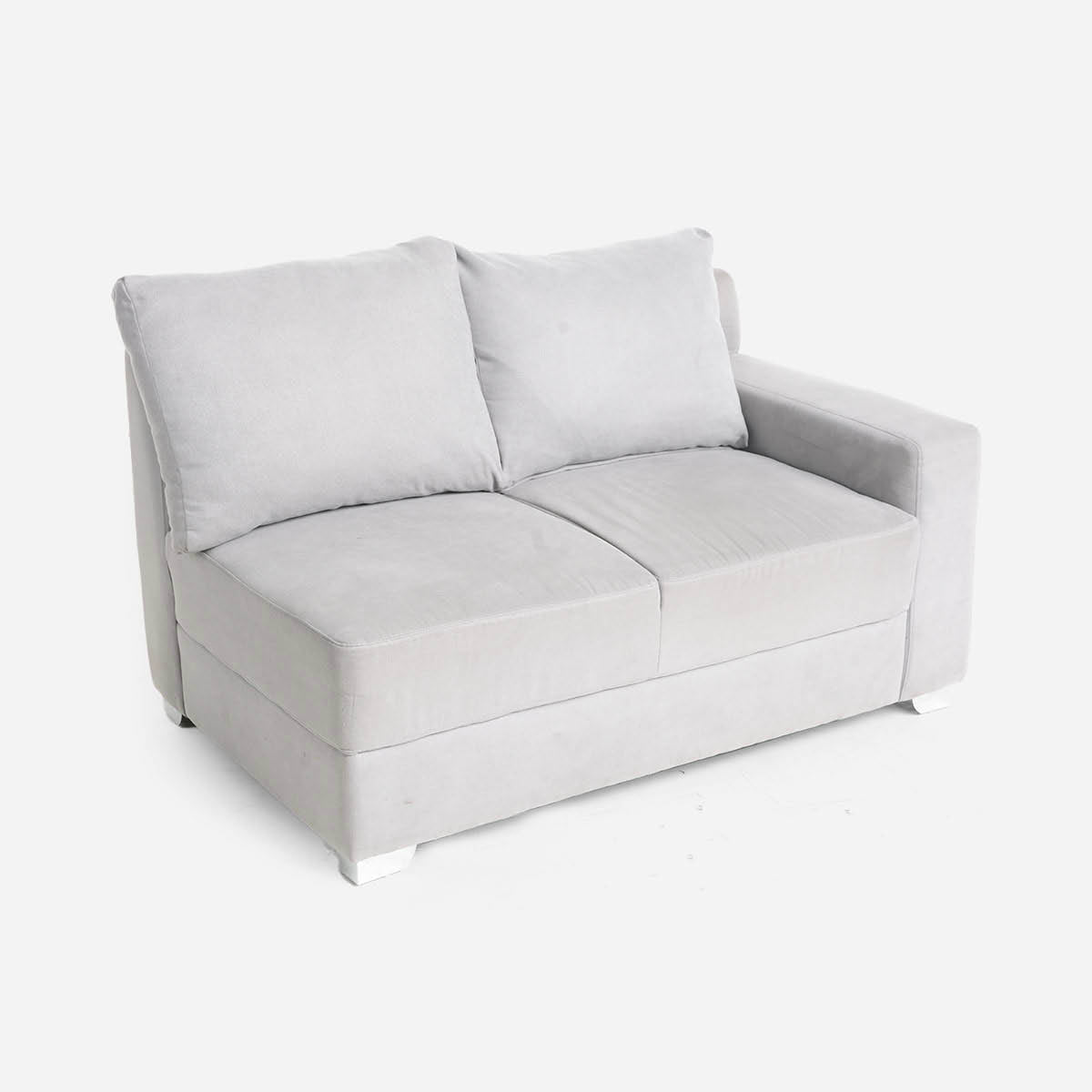 Hosh Create Armed Love Seat - Winslet Gray
