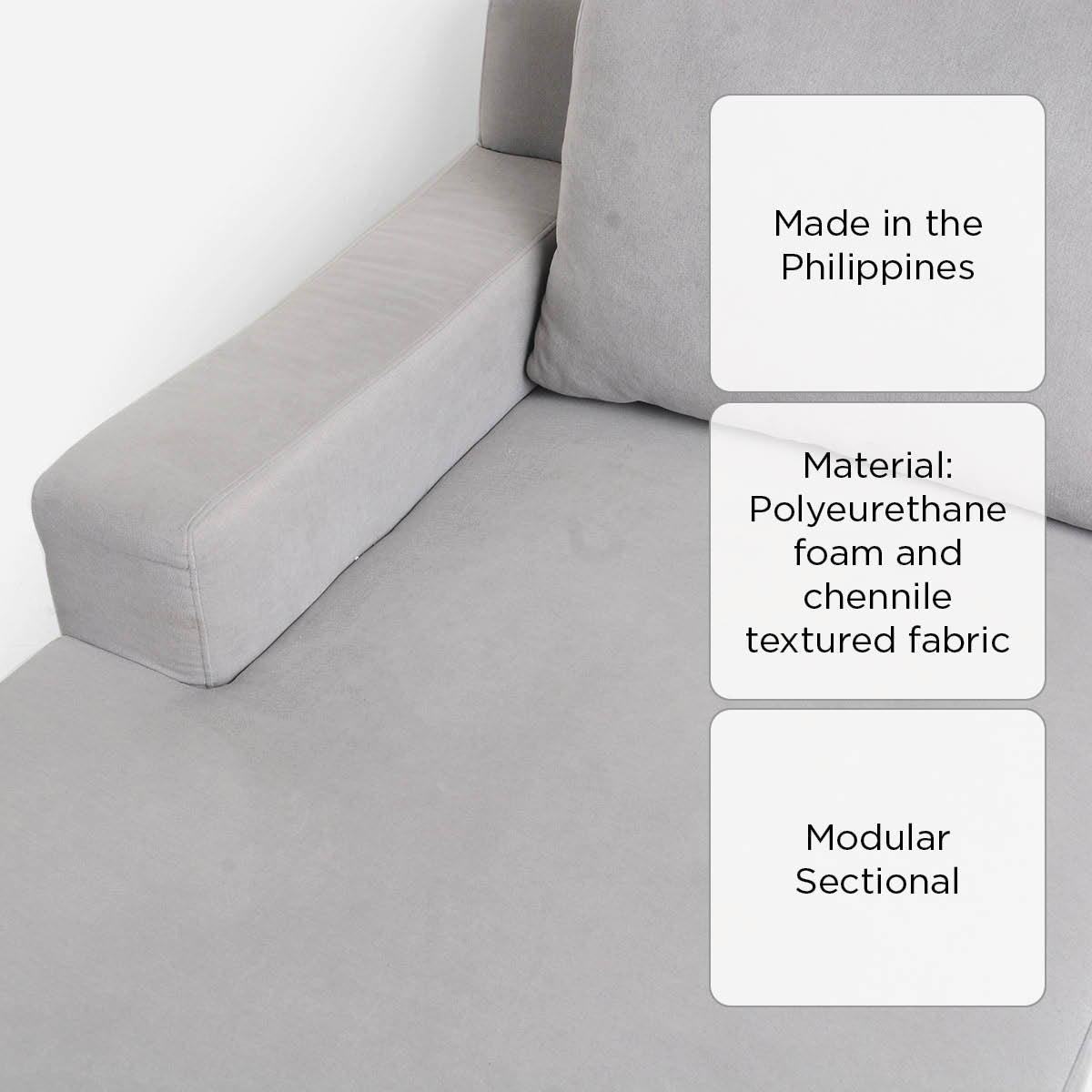 Hosh Create Chaise Sofa - Winslet Gray