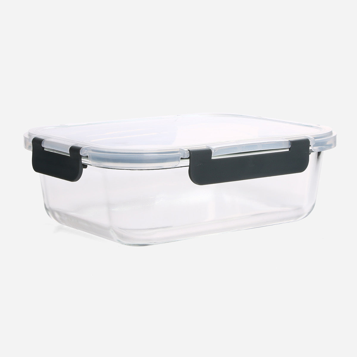 Hosh Rectangular Glass Food Container With Lid - 1520ml.