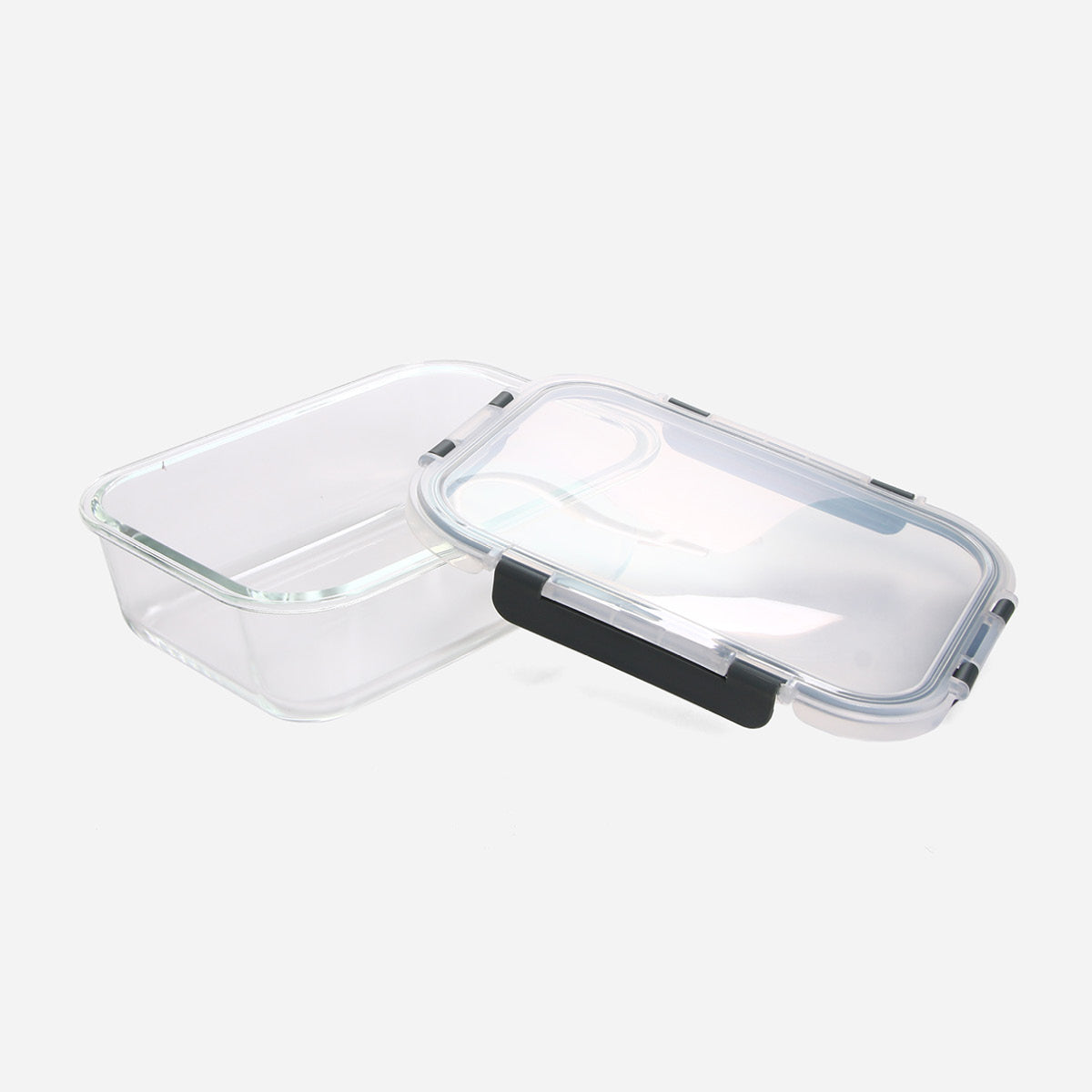 Hosh Rectangular Glass Food Container With Lid - 1520ml.