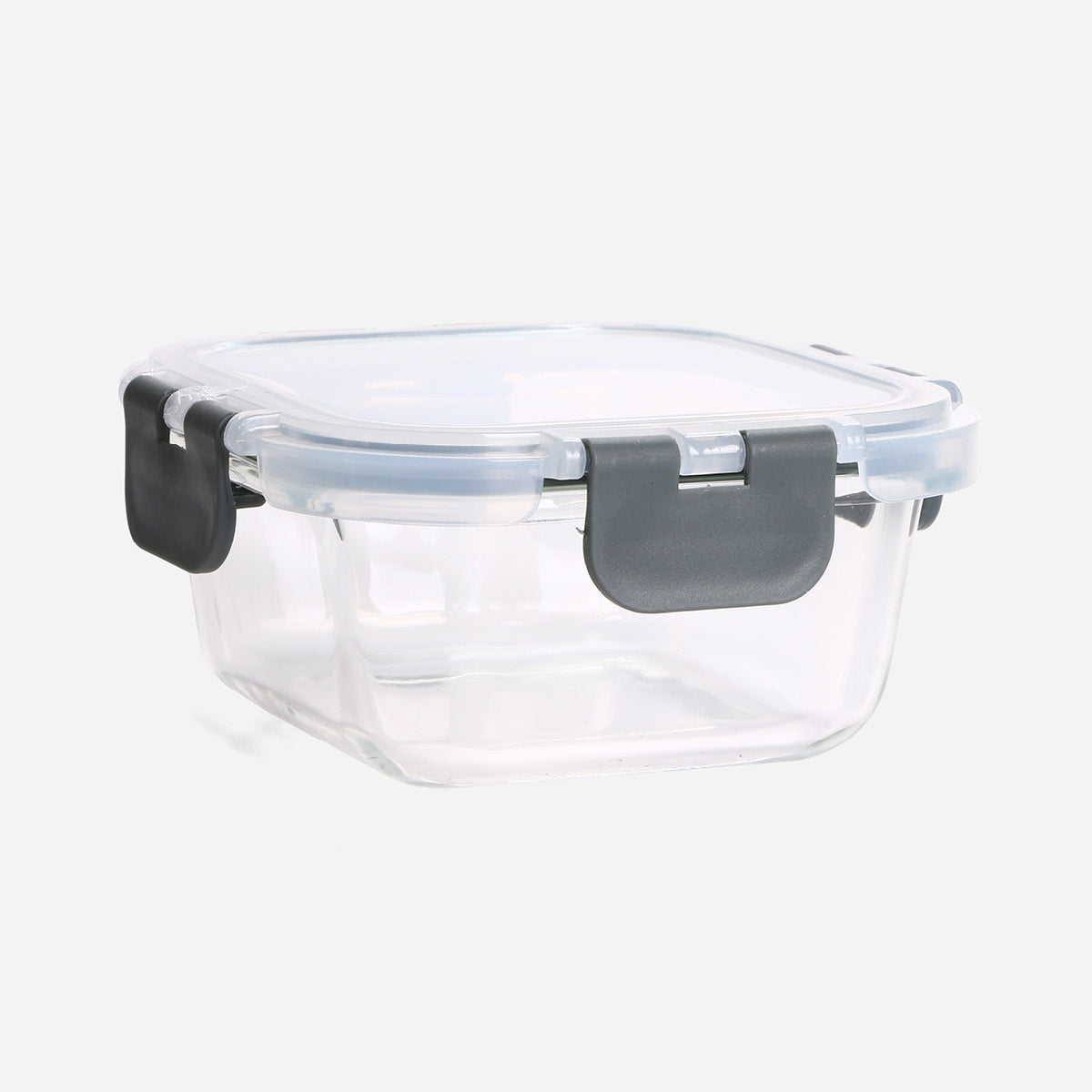 Hosh Square Glass Food Container With Lid - 320ml