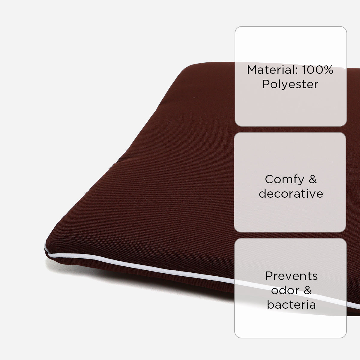 Hosh 2-pieces Chairpad (Choco Brown) - 16x16in