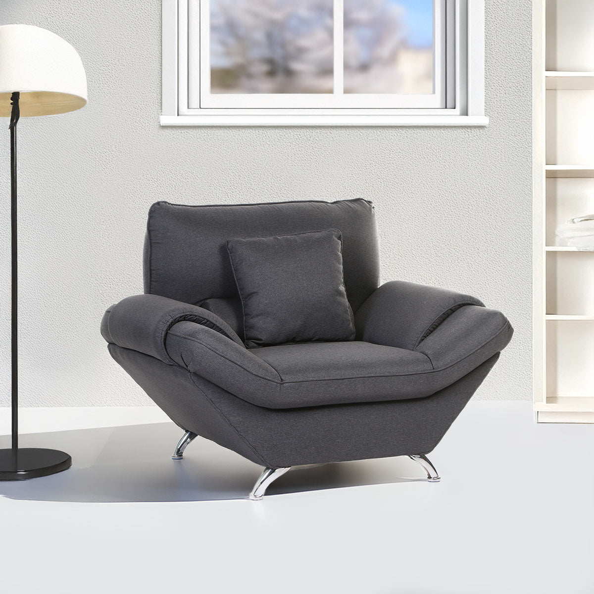 SM Home Delight 1-Seater 2511-16 sofa - Tanya Graphite (Denim)
